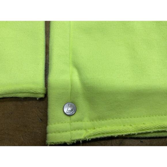 Neon Buddha Highlighter Yellow Button Front Jacket Athletic Yoga Large NWT - Picture 13 of 13